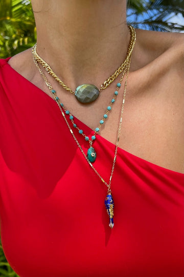 AMULET NECKLACE- TURQUOISE